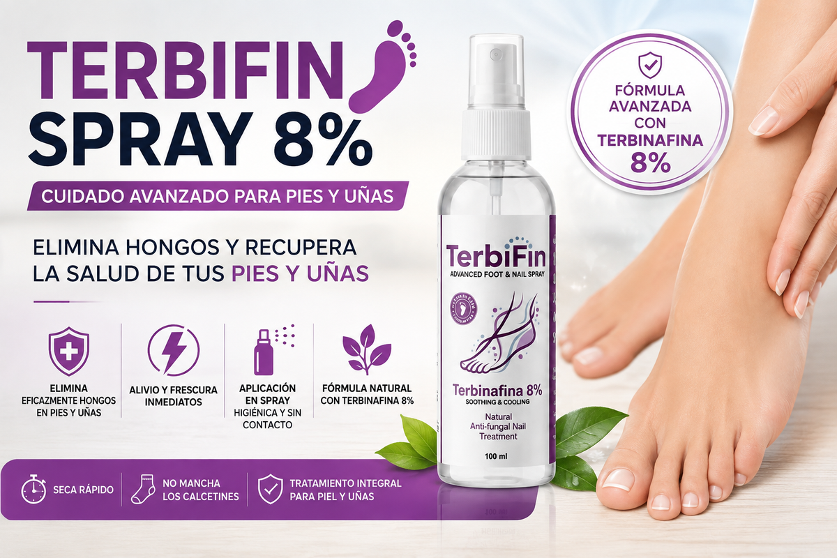 TerbiFin Spray 8% Anti-Hongos Pies Uñas