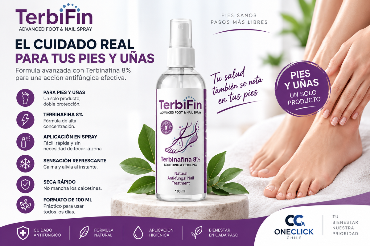TerbiFin Spray 8% Anti-Hongos Pies Uñas