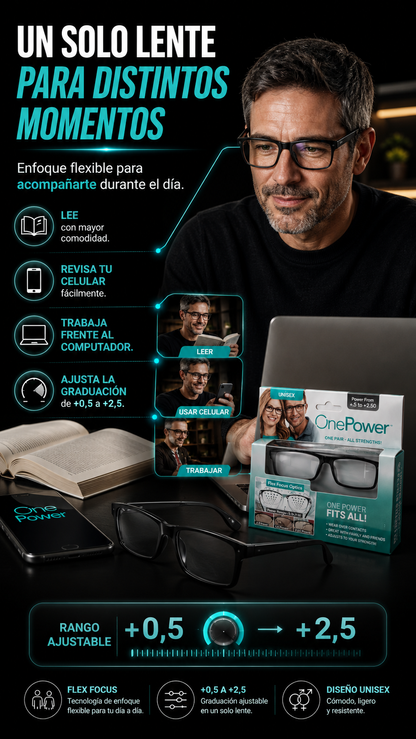 Lentes One Power™ de Enfoque Flexible